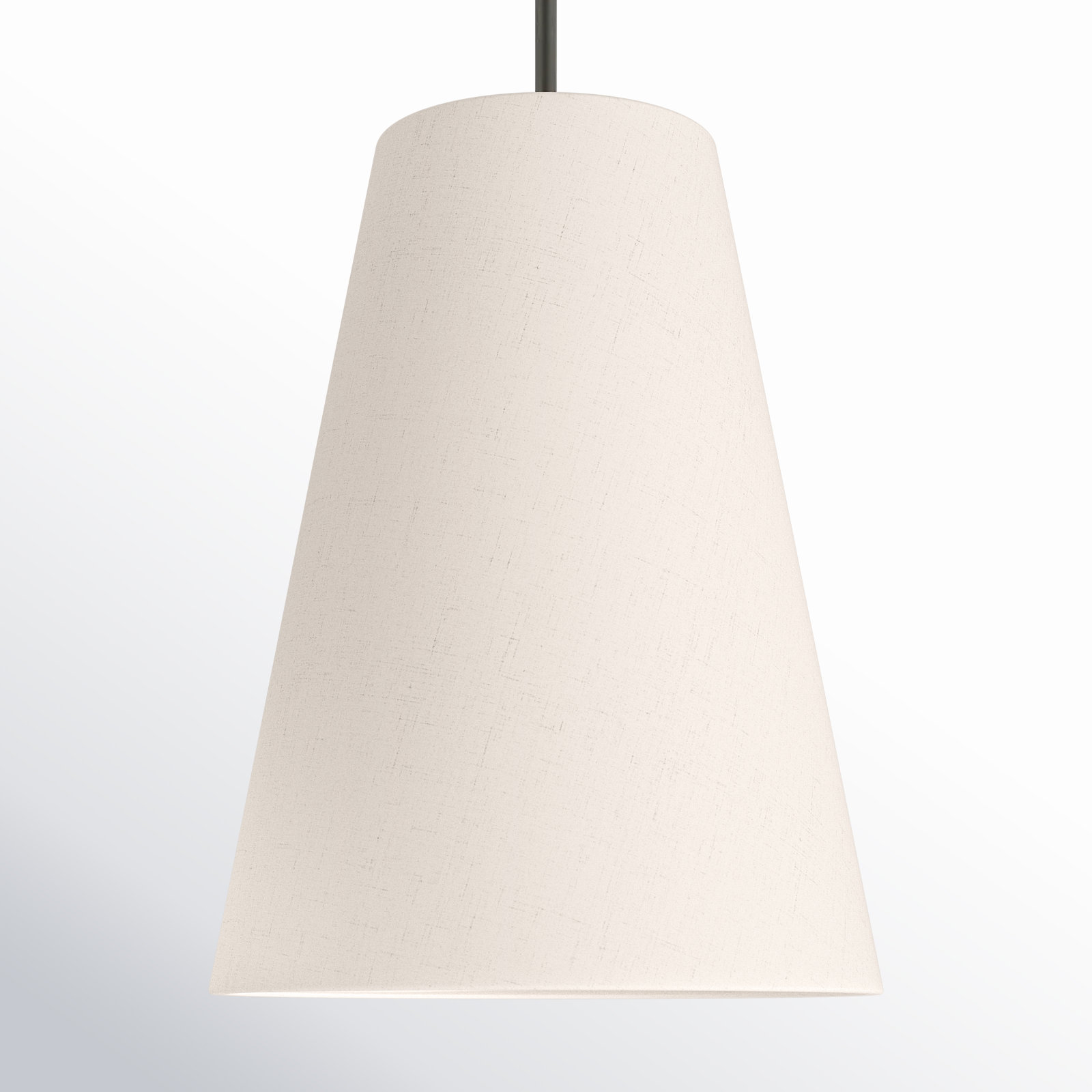 Grove Single Light Linen Blend Steel Dimmable Pendant, Bronze, Oatmeal