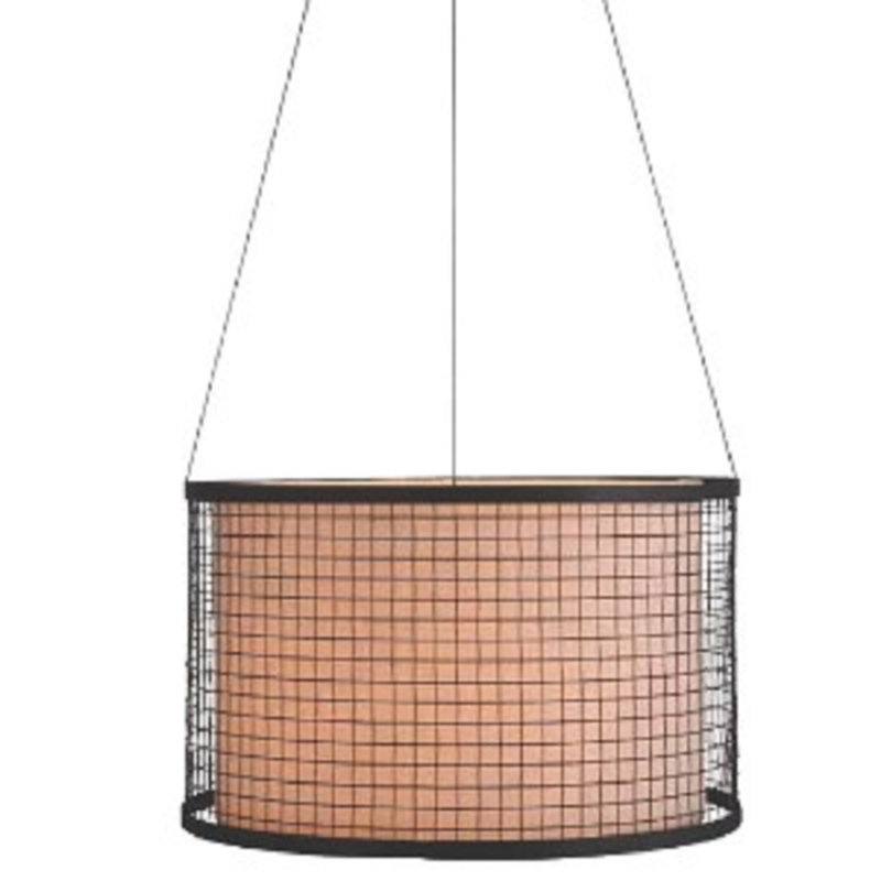 Luminaire suspendu tambour 1 lumières unique Heid, H 60 po x l 21 po x P 21 po