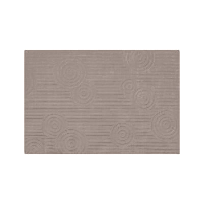 Rectangle Uzu Viscose Area Rug in Taupe