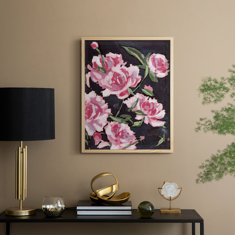 Meer Rosa I, reproduction encadrée - bois massif, Naturel, H 21 po x l 17 po