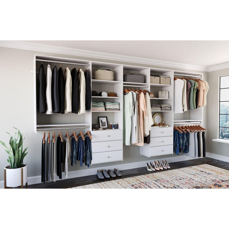96'' - 144'' Closet System (Can Be Cut To Fit), White