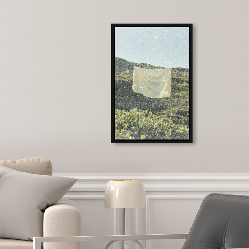 Floating Cotton II Print by Oliver Gal, 25"H x 17"W, Black Floater Frame