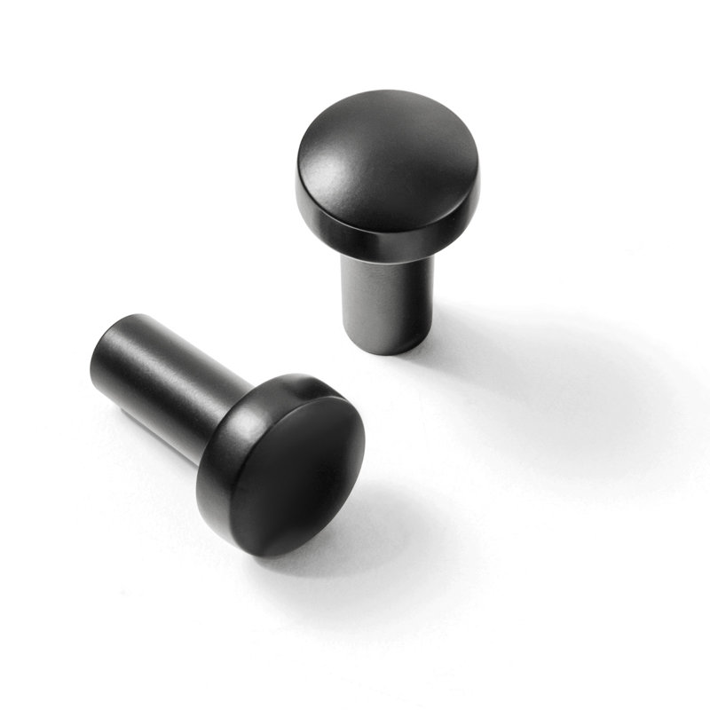 7/9" Diameter Circle Knob Multipack, Matte Black