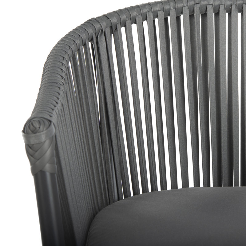 Kofi Rope Stacking Patio Dining Chair with Cushion