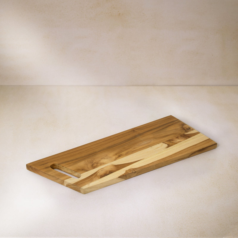 Handmade Teak Wood Cheese/Bread Board Rectangle-17X7"