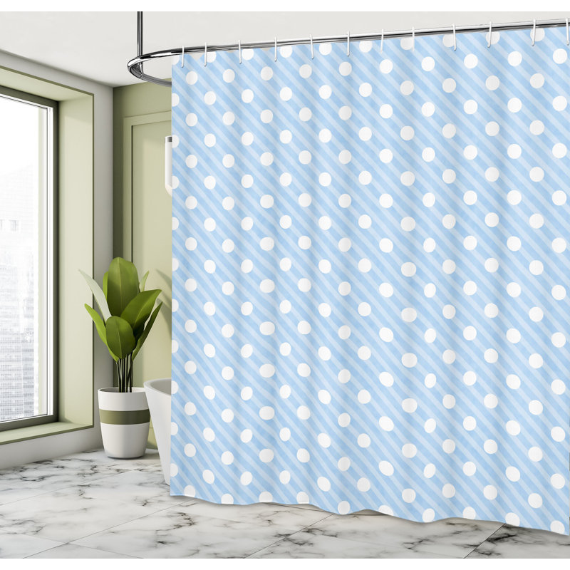 Shower Curtain with Hooks Included, 70" H x 69" W