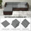 Outsunny 7-Piece Patio Furniture Cushions Water-Repellent-1123036106