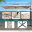 Parasol en porte-à-faux décalé en aluminium pour patio 10 x 10 pi Arlmont & Co.-1197831031