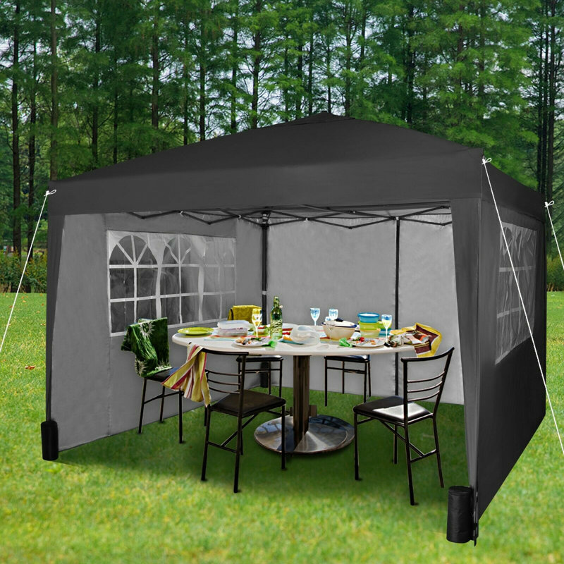 Jarrow 3m x 3m Steel Pop-Up Gazebo, Black