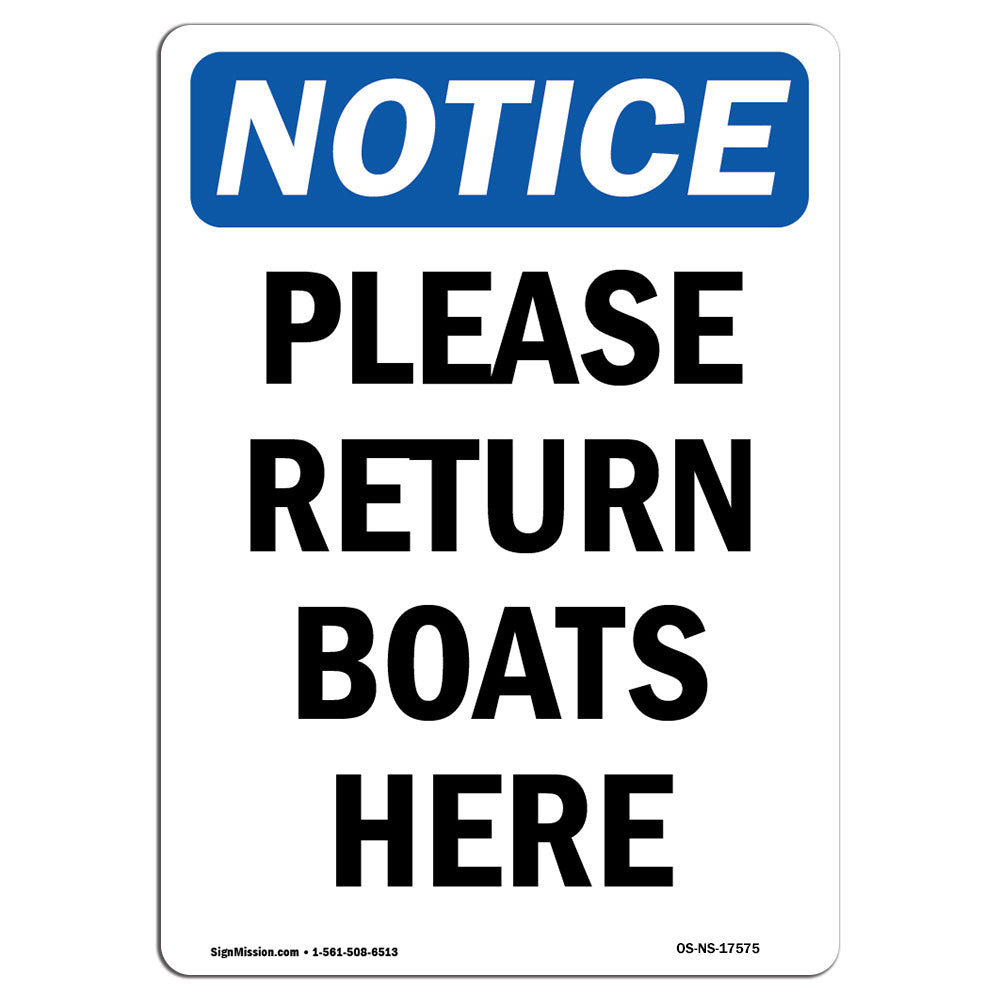 SignMission Please Return Boats Here Sign | Wayfair