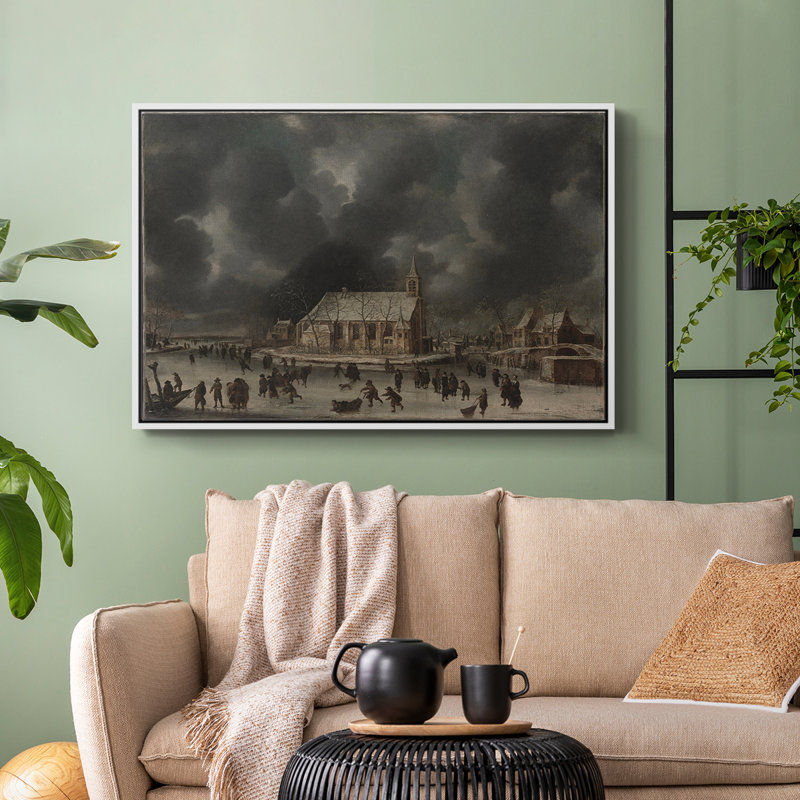 «Vintage Landscape -CCCL XXXIX» sur, H 25 po x l 37 po, Blanc