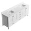 Meuble-lavabo autoportant avec cadre double en bois massif 84 po-1454501861