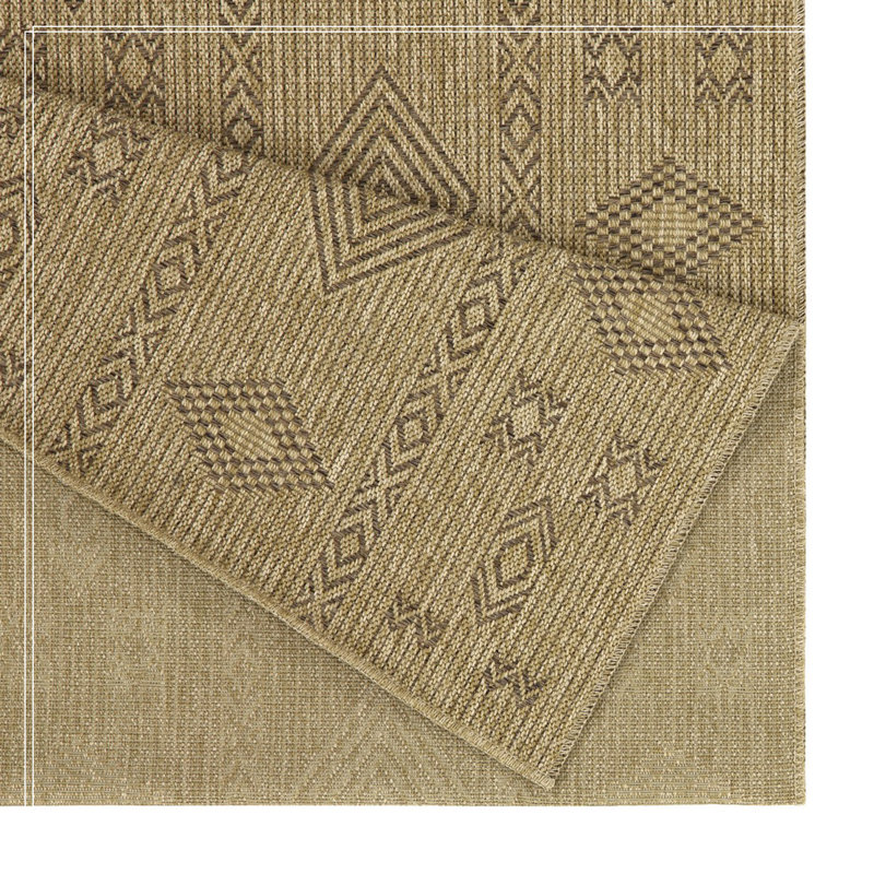 Jute/Mocha Indoor/Outdoor Area Rug, Rectangle 5'3" x 7'3"