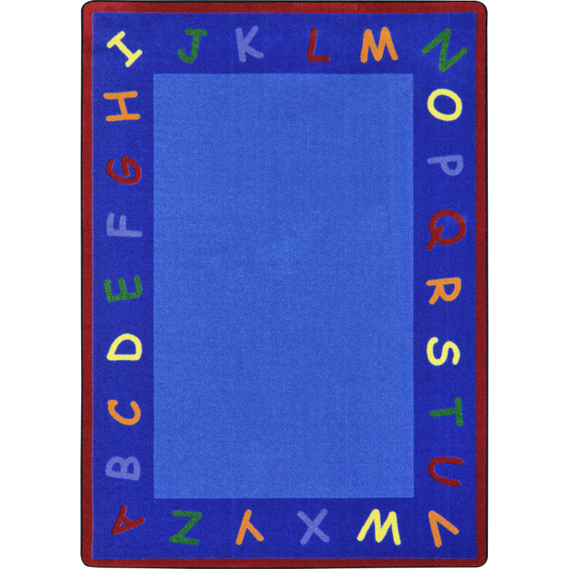 Tapis bleu tuffeté, Rectangle 5 pi 4 po x 7 pi 8 po