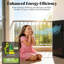 Climatiseur mobile en plastique ABS noir L 12,5 po x l 12,25 po x H 27,25 po