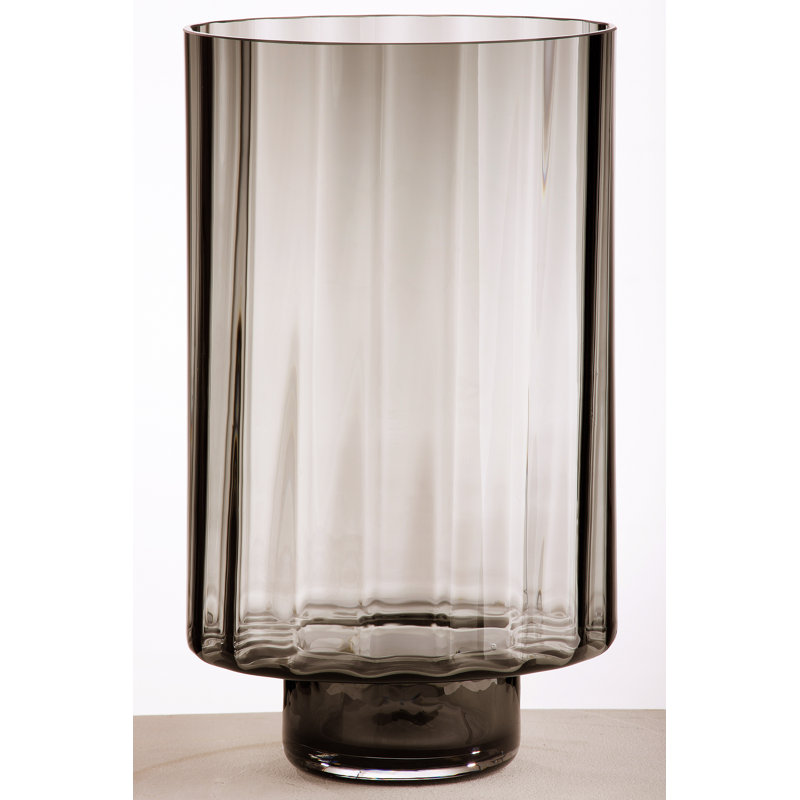 Glass Tabletop Hurricane, Brown, 30cm H x 18cm W x 18cm D