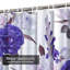 Rideau de douche floral avec 12 crochets-731861475