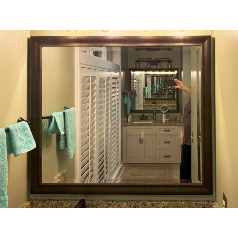 Miroir de salle à manger Ventura, Bronze antique, 36 po x 36 po