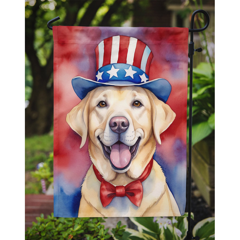Drapeau patriotique du jardin américain, Brown/Red Labrador Retriever