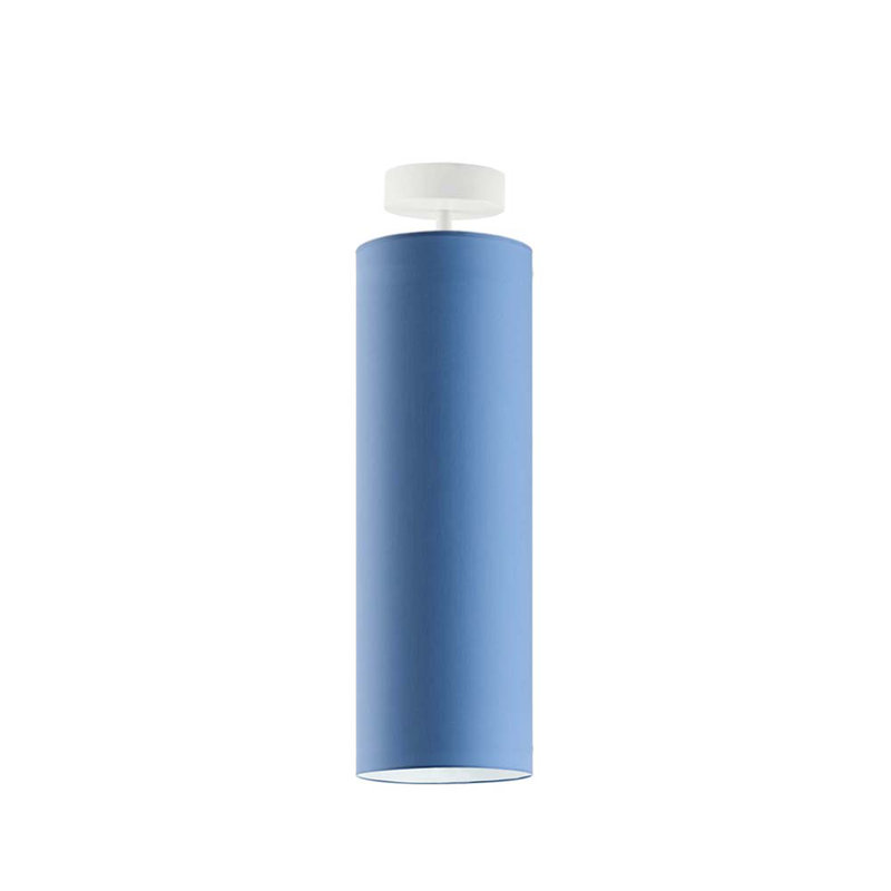 Audreanna Fabric Semi Flush Mount, White, Blue