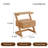 Z-shaped Solid Wood Bedside Table, Bedroom Storage Unit, Sofa Side Table-602550148
