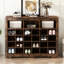 Buffet rustique brun avec rangement pour chaussures-1087067454
