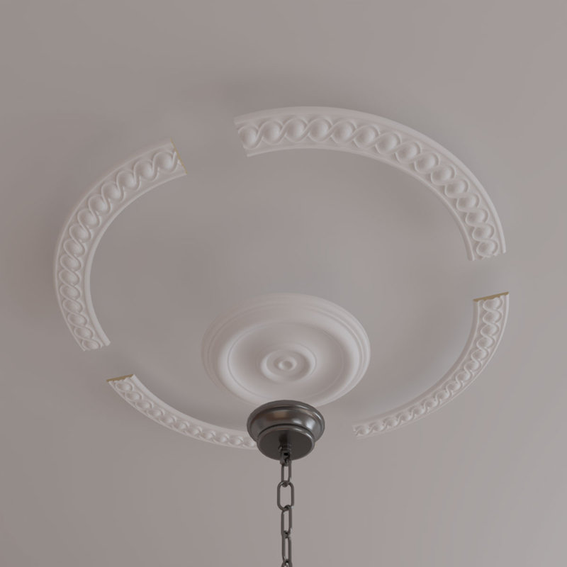 Ensemble d'anneaux de plafond Hillsborough, H 28,75 po x l 28,75 po x P 0,75 po, Paquet de 4 (forme un cercle complet)