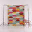 Tapis décoratif moderne multicolore à motif hexagonal-182368105