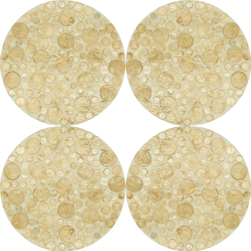Talaria Collection 50% Capiz Shell - 50% Resin No Pattern Round Placemat