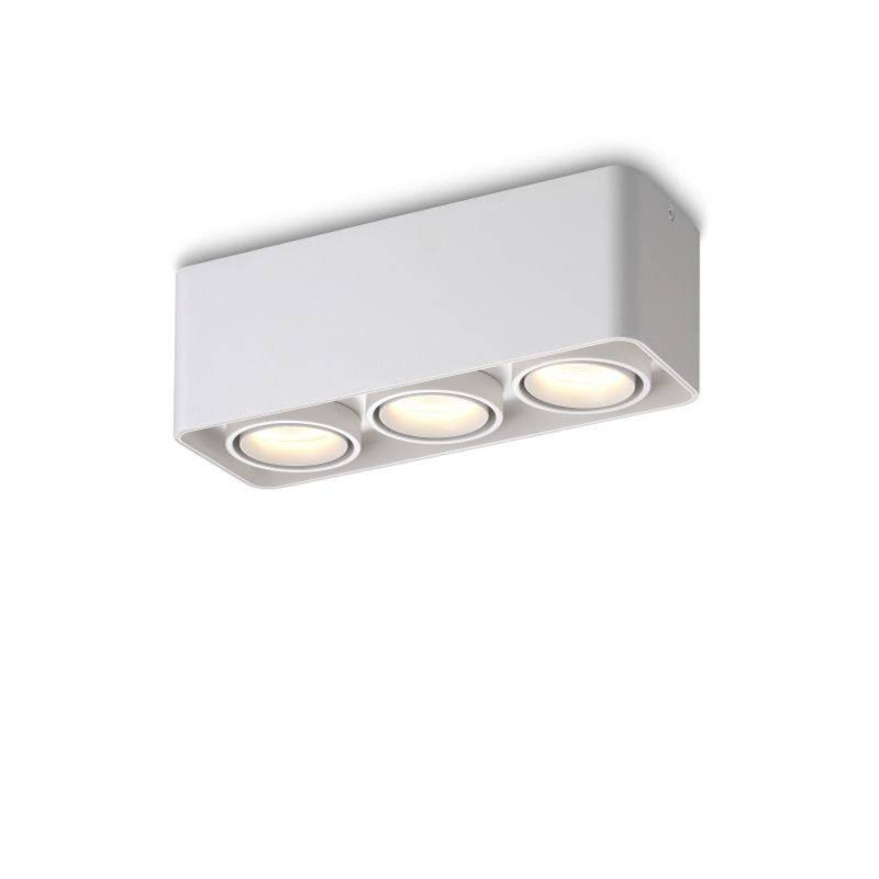UltraBeam Modern Surface Mount Ceiling Downlight, White, 10cm H x 29cm W x 10cm D
