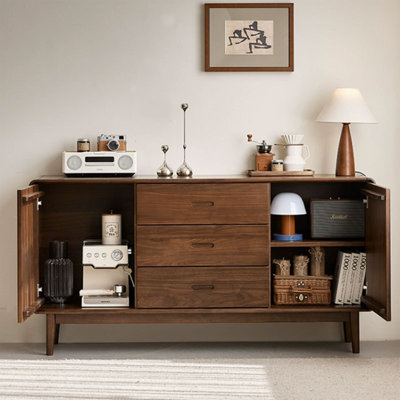 Simple Round Corner Groove Buffet Table