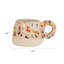 Grande tasse en grès faite à la main à finition mouchetée