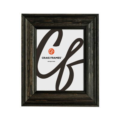 Craig Frames 4x5 Inch Picture Frame, Black, Potomac Style, 2.5" Wood Moulding, Stain Finish, Glass Facing and Hanging Hardware