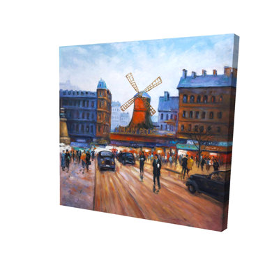 " Street Scene To Moulin Rouge " Painting Print