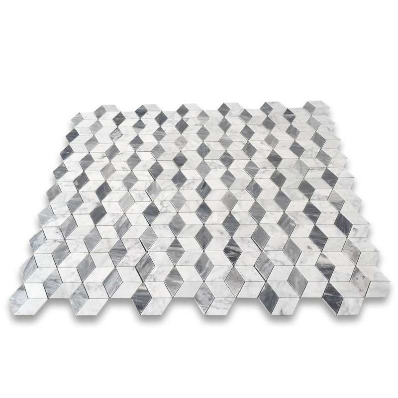 10" x 11" Marble Grid Mosaic Wall & Floor Tile