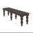 Braydan 70"W Solid Wood Hand-Turned Leg Bench- Coffee Brown-76778377