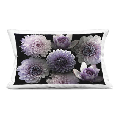 Stupell Industries Moody Bouquet Flower Photography Decorative Printed Throw Pillow Design By Marcus Prime In Black