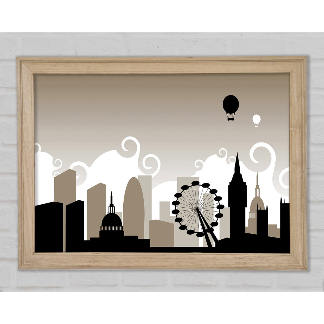 London City Outline Beige - Druck