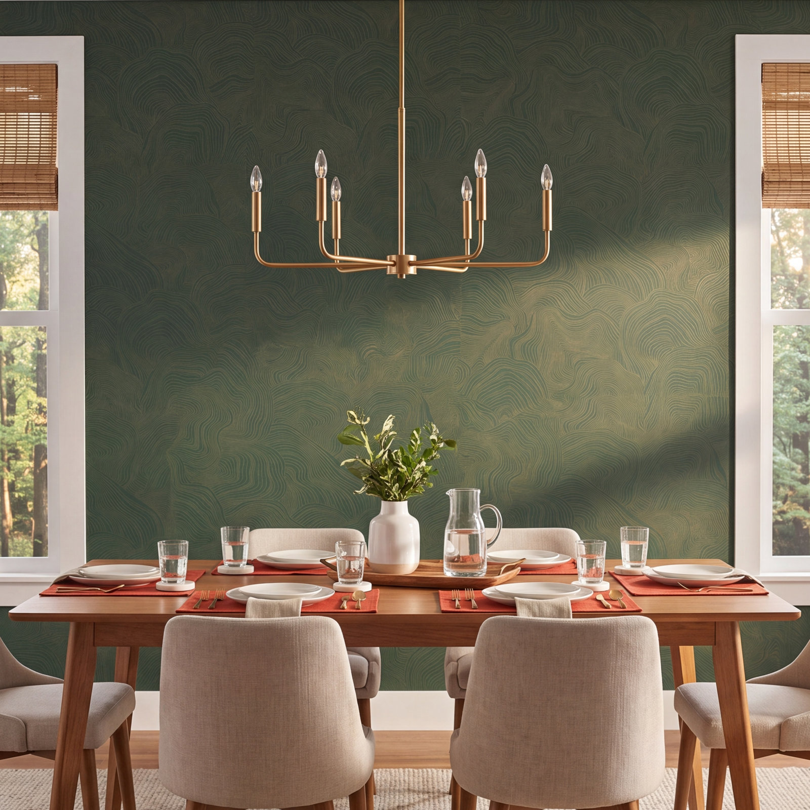 Nessa Abstract Wallpaper, Green