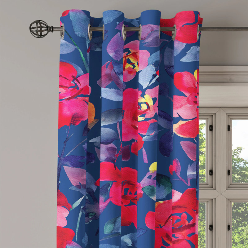 Aize Semi Sheer Curtain Pair
