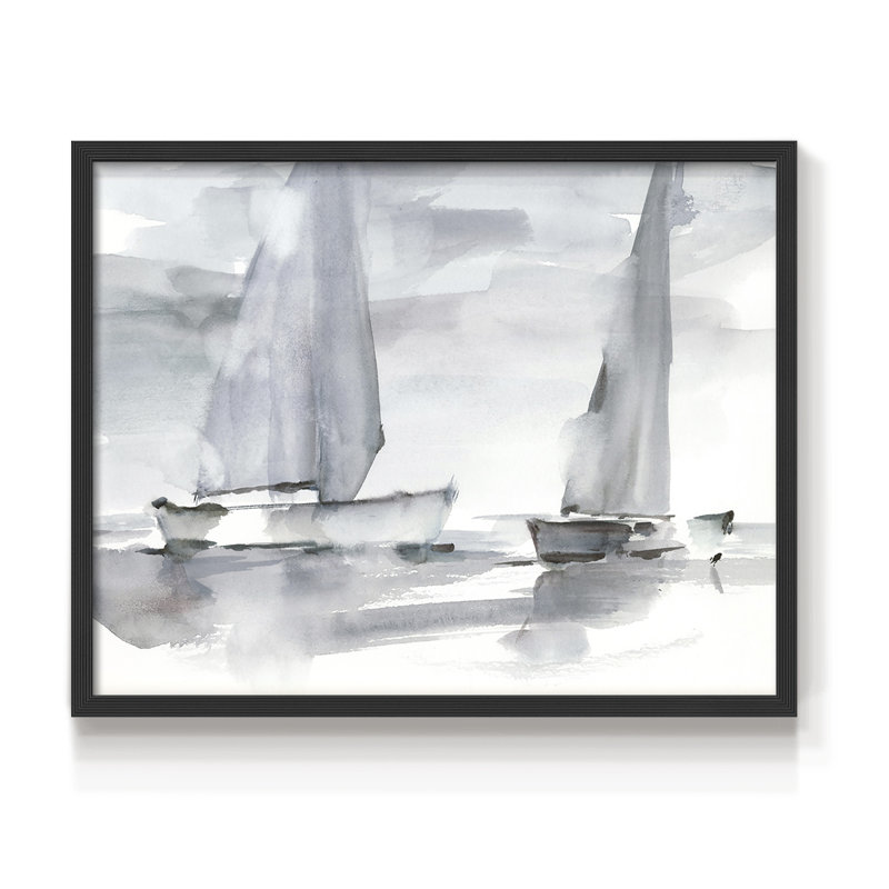 «Misty Sails II», reproduction encadrée, Noir, noir, noir, noir, H 22 po x l 28 po