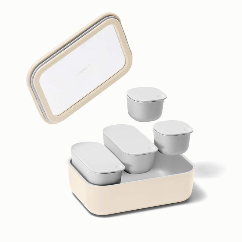 Caraway 14Pc Glass Food Storage Set, Cream