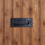 Hammer & Tongs - Antique Letter Plate with Knocker - W270mm x H110mm - Black