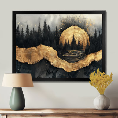 Forêt forêt de cristal onyx noir III - forêt, art mural