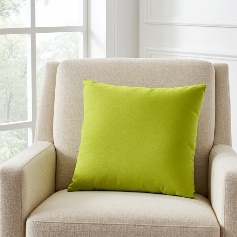 Housse et insert de coussin rectangulaire en coton Pistachio Love, Rectangulaire, H 12 po x l 20 po, Polyester