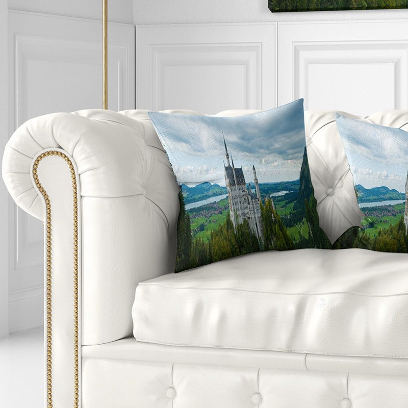 Coussin Castle - paysage de Neuschwan, 16 po x 1 po