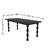 Black Rectangular Solid Wood Dining Table-1271665128