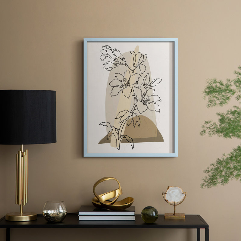 «Modern Botanical I», H 15 po x l 12 po, Bleu