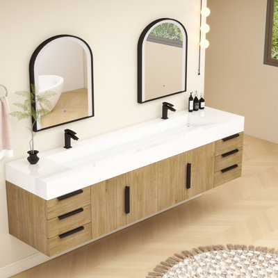 Finition du meuble-lavabo mural simple 84 po Jessica