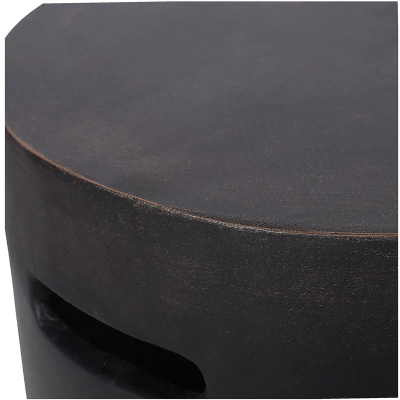 Outdoor LightWeight Concrete Side Table,Copper